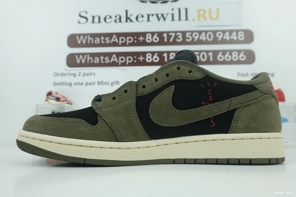Low 582 Jordan Travis OG x 1 GOAT Scott Air Olive BestValue 0521